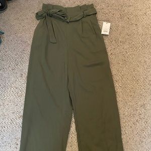 NWT A New Day Tie Waist Army Green Pants S